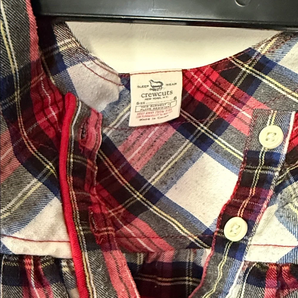 Crewcuts Plaid Button-Front gown- size 6